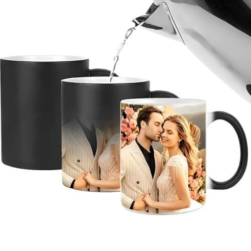 Premium Customized | Magic Personalized Photo on Coffee Mug|Cup for Gift - Black Magic Ceramic Mugs Name Gifts for Birthday 350 ml